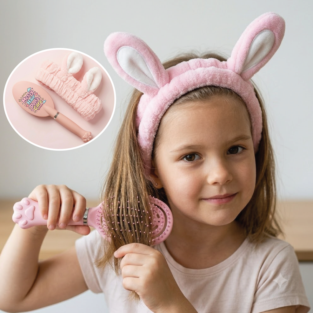 Hair Brush + Headband - Messy Hair Don't Care
