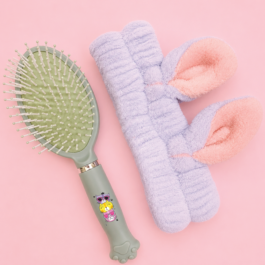Hair Brush + Headband - MEOW